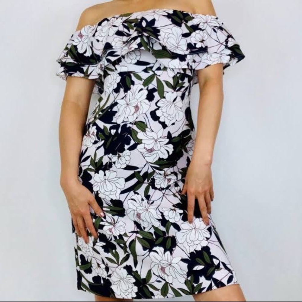 BR Off-Shoulder Floral Print Dress